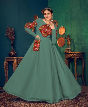 Picture of Magnificent Pista Party Wear Gown