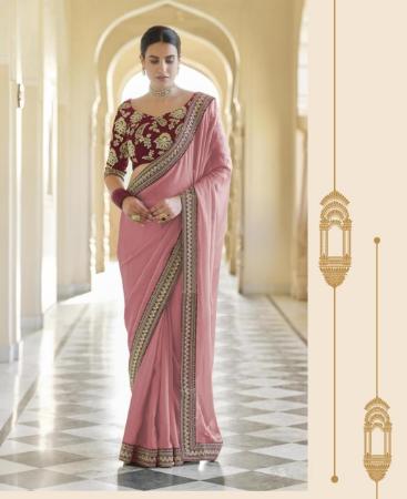 Picture of Admirable Peach Designer Saree