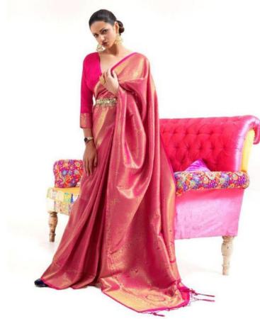 Picture of Enticing Pink Casual Saree