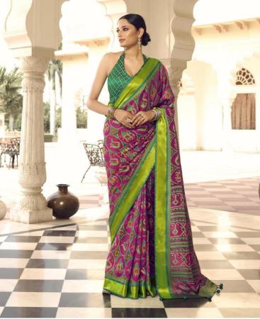 Picture of Lovely Pink Brasso Saree