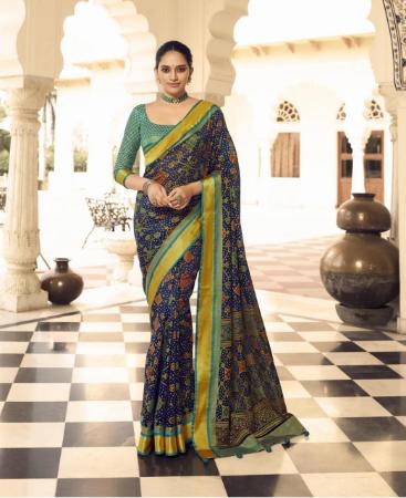 Picture of Ideal Blue Brasso Saree