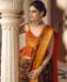 Picture of Elegant Orange Brasso Saree