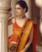 Picture of Elegant Orange Brasso Saree