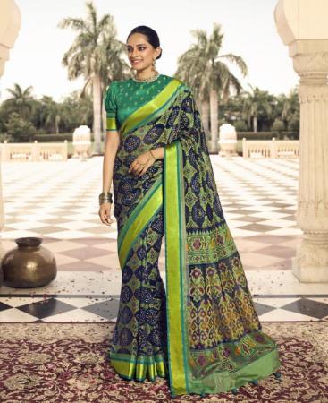 Picture of Fine Blue Brasso Saree