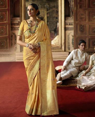 Picture of Beauteous Yellow Casual Saree