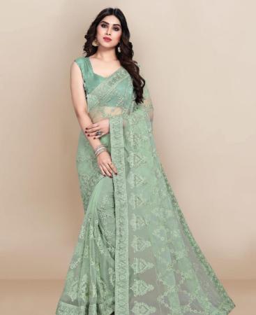 Picture of Splendid Sea Green Casual Saree