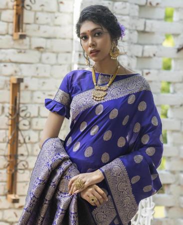 Picture of Taking Blue Silk Saree