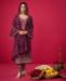 Picture of Stunning Purple Straight Cut Salwar Kameez