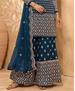 Picture of Radiant Blue Straight Cut Salwar Kameez