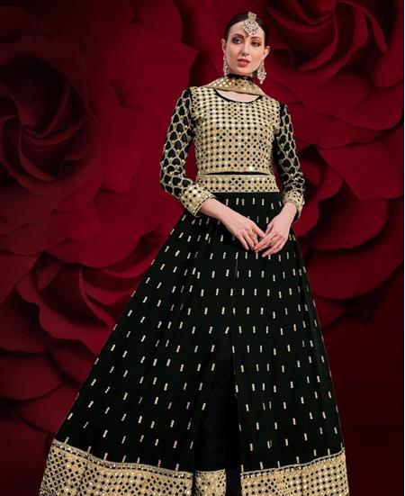 Picture of Bewitching Black Anarkali Salwar Kameez