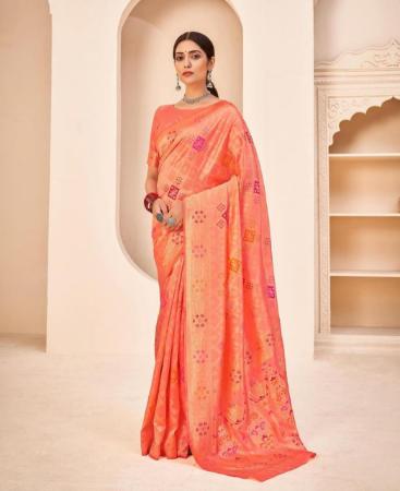 Picture of Elegant Peach Casual Saree