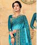 Picture of Amazing Sky Blue Chiffon Saree