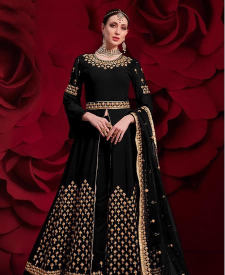 Picture of Appealing Black Anarkali Salwar Kameez