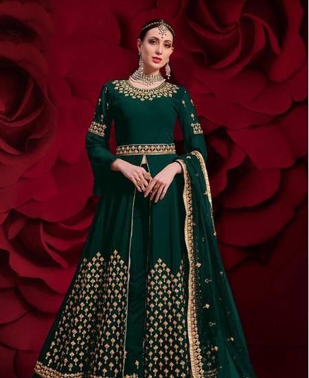 Picture of Alluring Green Anarkali Salwar Kameez