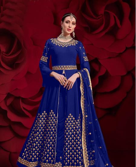 Picture of Taking Blue Anarkali Salwar Kameez