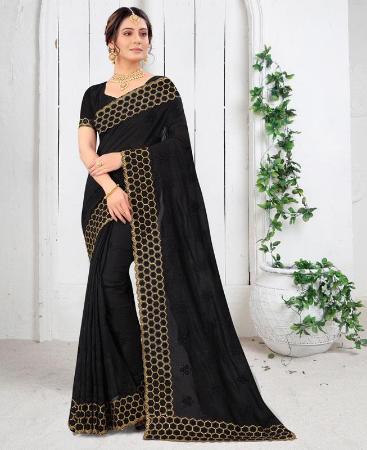 Picture of Stunning Black Casual Saree