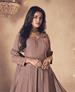 Picture of Delightful Brown Anarkali Salwar Kameez