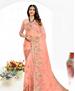 Picture of Elegant Peach Net Saree