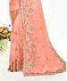 Picture of Elegant Peach Net Saree