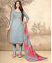 Picture of Beautiful Sky Blue Straight Cut Salwar Kameez