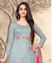 Picture of Beautiful Sky Blue Straight Cut Salwar Kameez