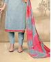 Picture of Beautiful Sky Blue Straight Cut Salwar Kameez