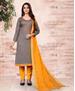 Picture of Shapely Grey Cotton Salwar Kameez