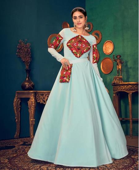 Picture of Magnificent Sky Blue Party Wear Gown