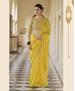 Picture of Magnificent Yellow Designer Saree