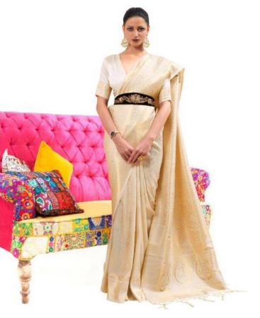 Picture of Magnificent Cream Casual Saree