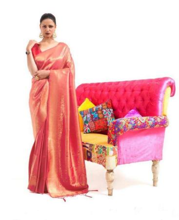 Picture of Admirable Tomato Red Casual Saree