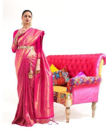 Picture of Beauteous Rani Pink Casual Saree