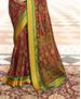 Picture of Fascinating Maroon Brasso Saree