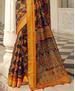 Picture of Elegant Orange Brasso Saree