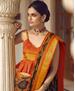 Picture of Elegant Orange Brasso Saree