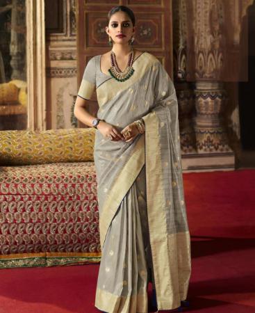 Picture of Good Looking Grey Casual Saree