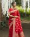 Picture of Graceful Red Silk Saree