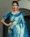 Picture of Nice Blue Silk Saree