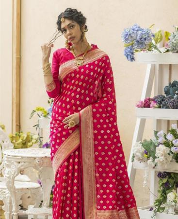 Picture of Lovely Pink Silk Saree