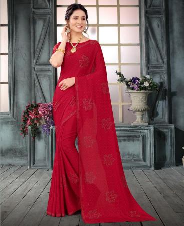 Picture of Sightly Red Designer Saree