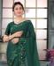 Picture of Amazing Botel Green Silk Saree