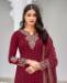 Picture of Elegant Maroon Straight Cut Salwar Kameez