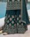 Picture of Admirable Teal Blue Straight Cut Salwar Kameez