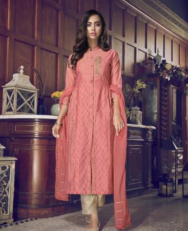 Picture of Beautiful Pink Straight Cut Salwar Kameez