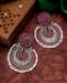 Picture of Enticing Silver & Maroon Earrings