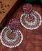 Picture of Enticing Silver & Maroon Earrings