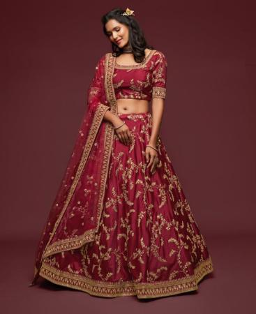 Picture of Sublime Maroon Lehenga Choli