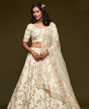 Picture of Exquisite White Lehenga Choli