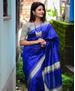 Picture of Amazing Royal Blue Casual Saree