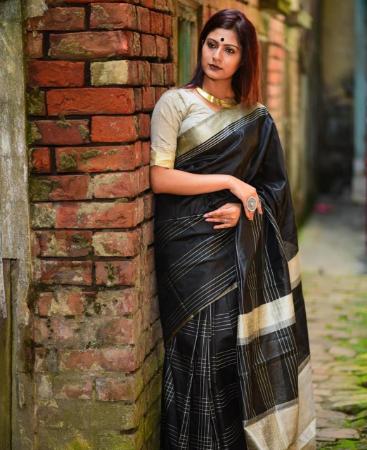 Picture of Excellent Black Casual Saree